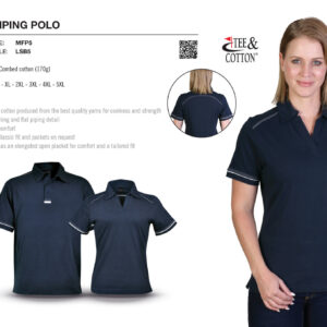Ladies Flat Piping Polo - While Stocks Last
