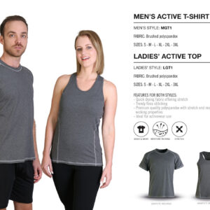 Ladies' Active Top - Graphite Melange -  While Stocks Last