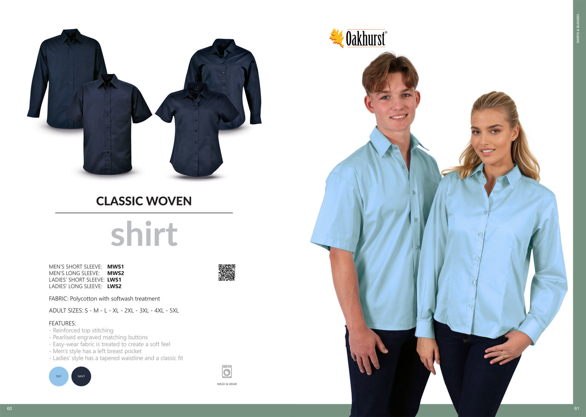 Ladies Classic Woven Shirt Short Sleeve