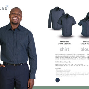 Roselina Blouse Long Sleeve - Check 1 - Navy