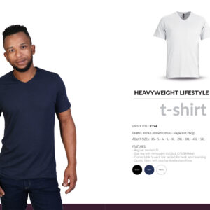 160G Heavyweight Lifestyle V-Neck T-Shirt