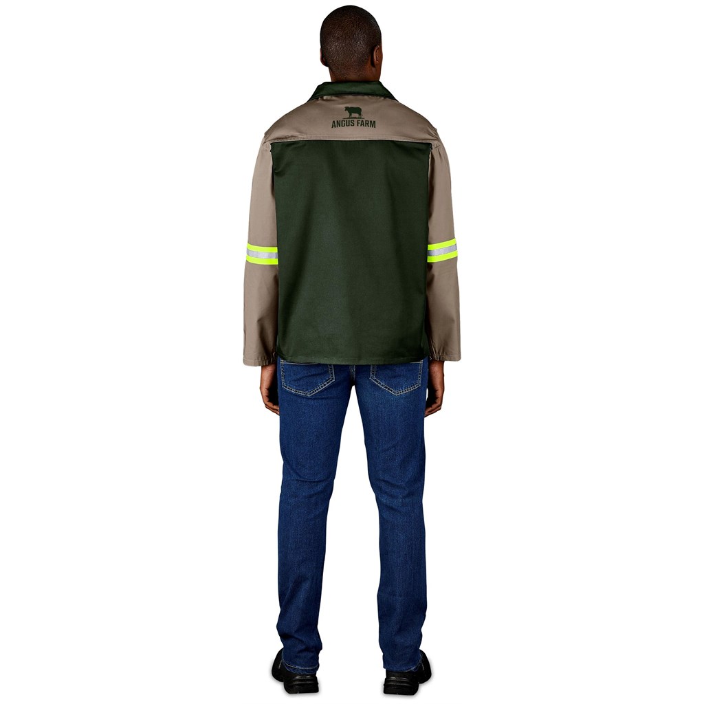 Site Premium Two-Tone Polycotton Jacket - Reflective Arms - Yellow Tape - Image 9