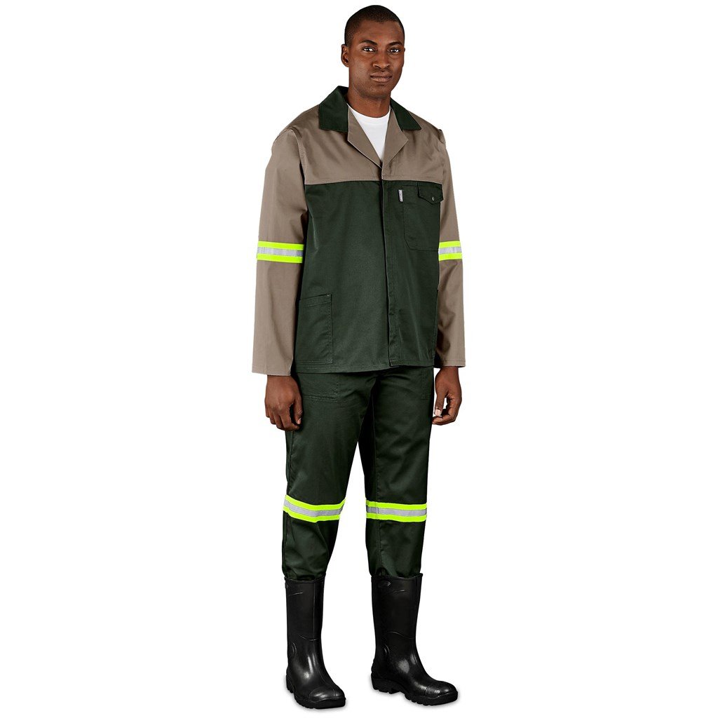Site Premium Two-Tone Polycotton Jacket - Reflective Arms - Yellow Tape - Image 4