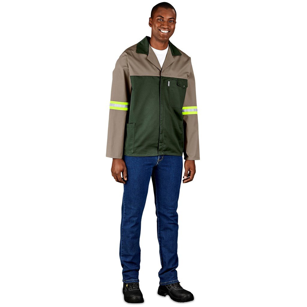 Site Premium Two-Tone Polycotton Jacket - Reflective Arms - Yellow Tape - Image 13