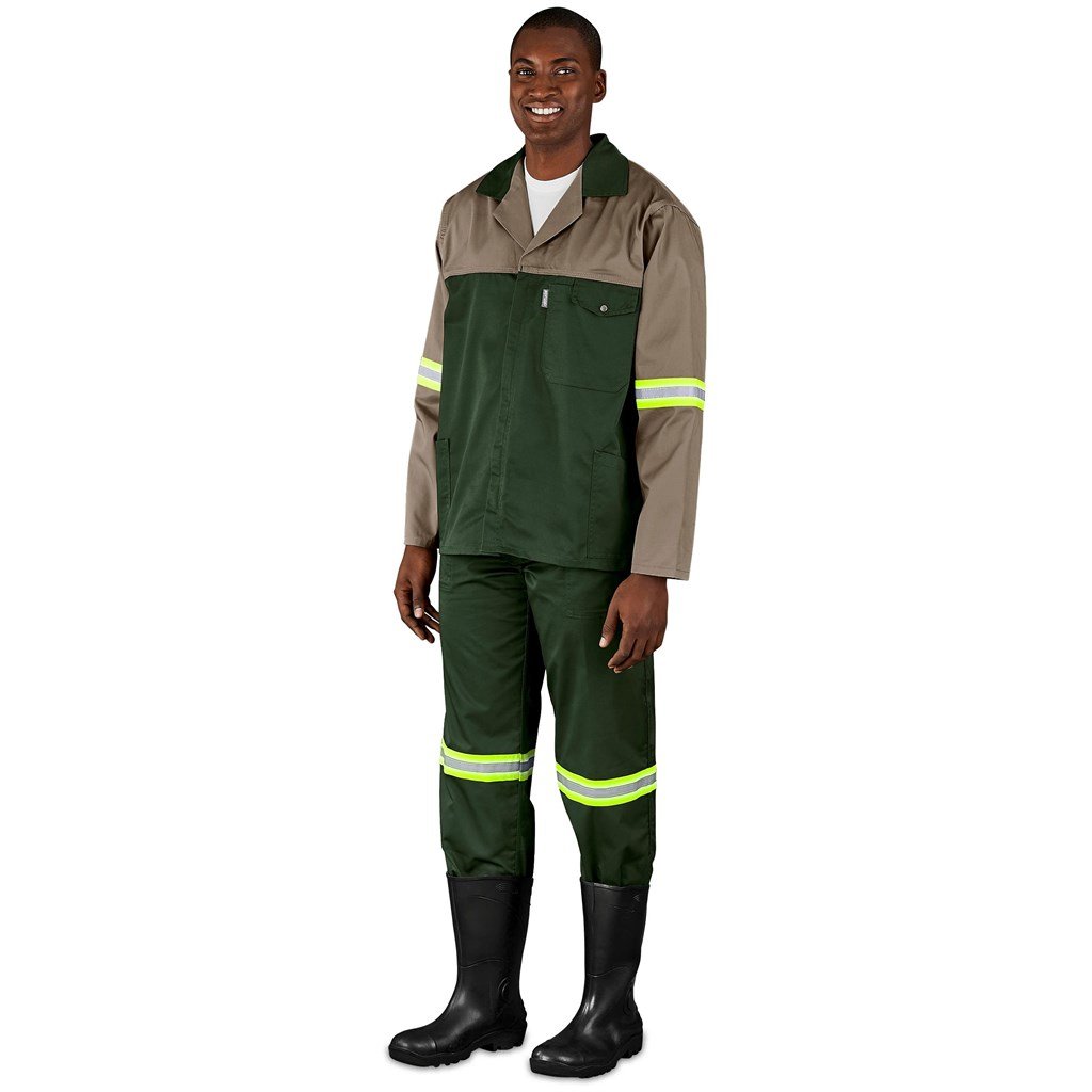 Site Premium Two-Tone Polycotton Jacket - Reflective Arms - Yellow Tape - Image 7