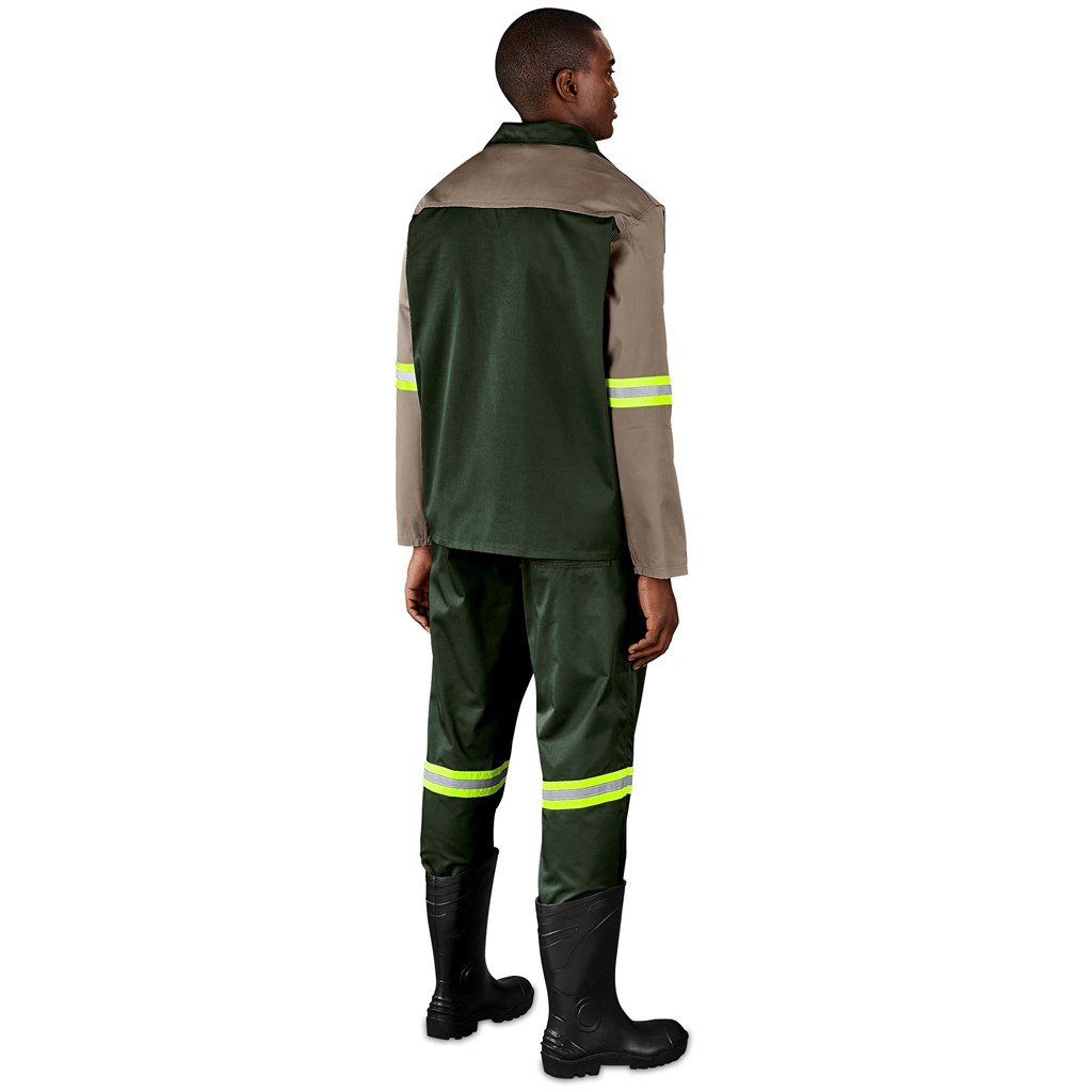Site Premium Two-Tone Polycotton Jacket - Reflective Arms - Yellow Tape - Image 2
