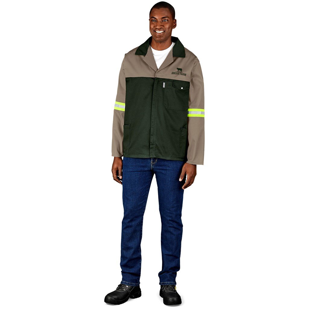 Site Premium Two-Tone Polycotton Jacket - Reflective Arms - Yellow Tape - Image 10