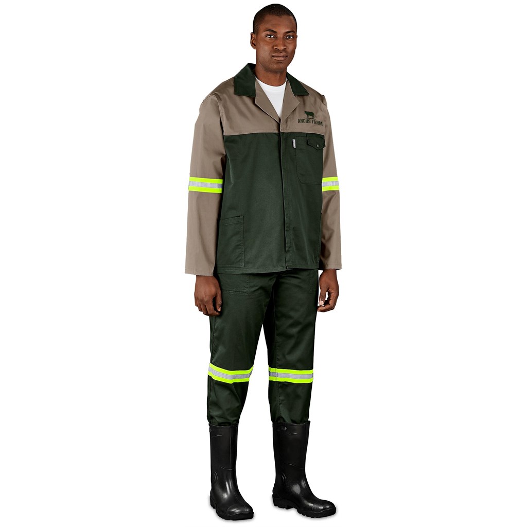 Site Premium Two-Tone Polycotton Jacket - Reflective Arms - Yellow Tape - Image 11