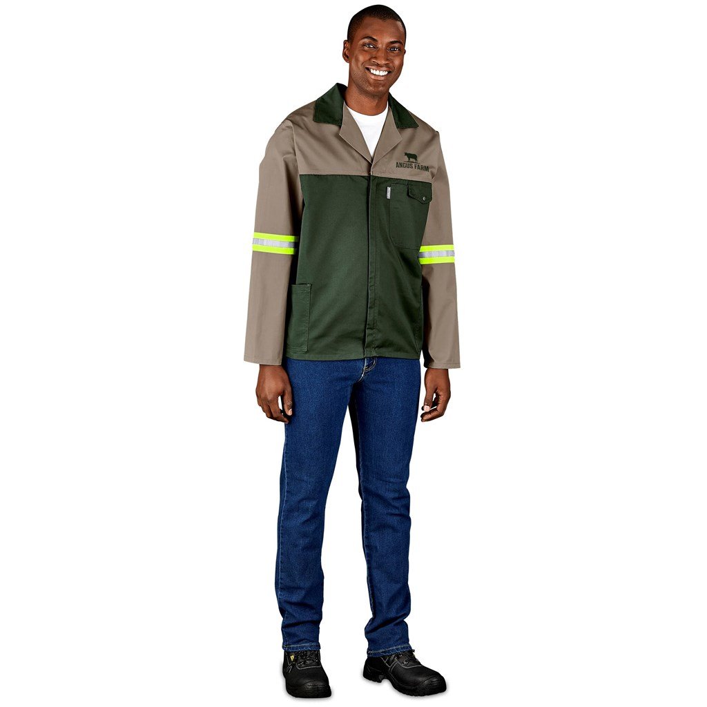 Site Premium Two-Tone Polycotton Jacket - Reflective Arms - Yellow Tape - Image 12