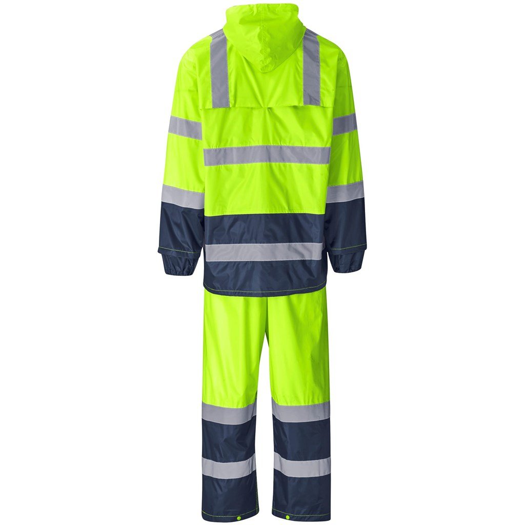 Torrent Two-Tone Hi-Viz Ref Polyester/PVC Rainsuit - Lime - Image 3