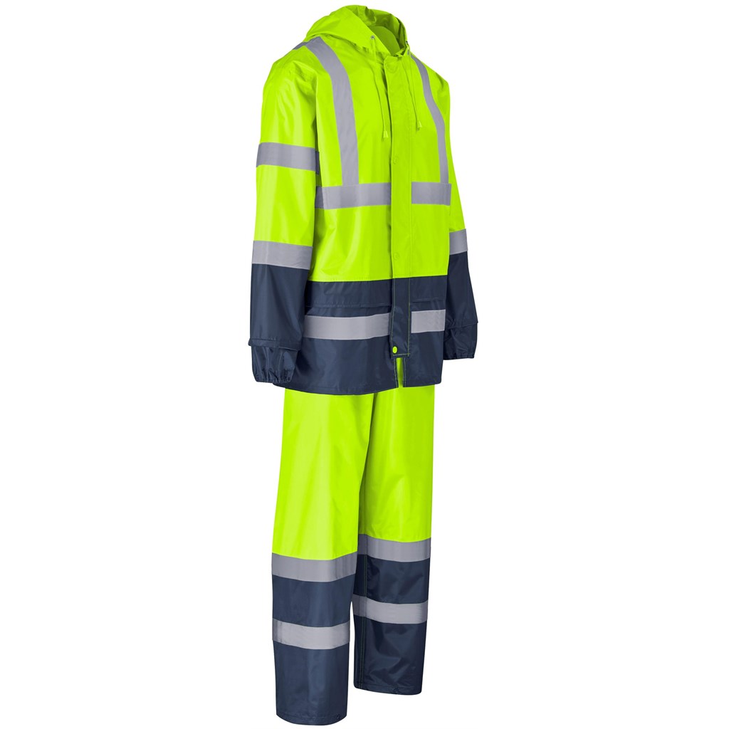 Torrent Two-Tone Hi-Viz Ref Polyester/PVC Rainsuit - Lime - Image 4