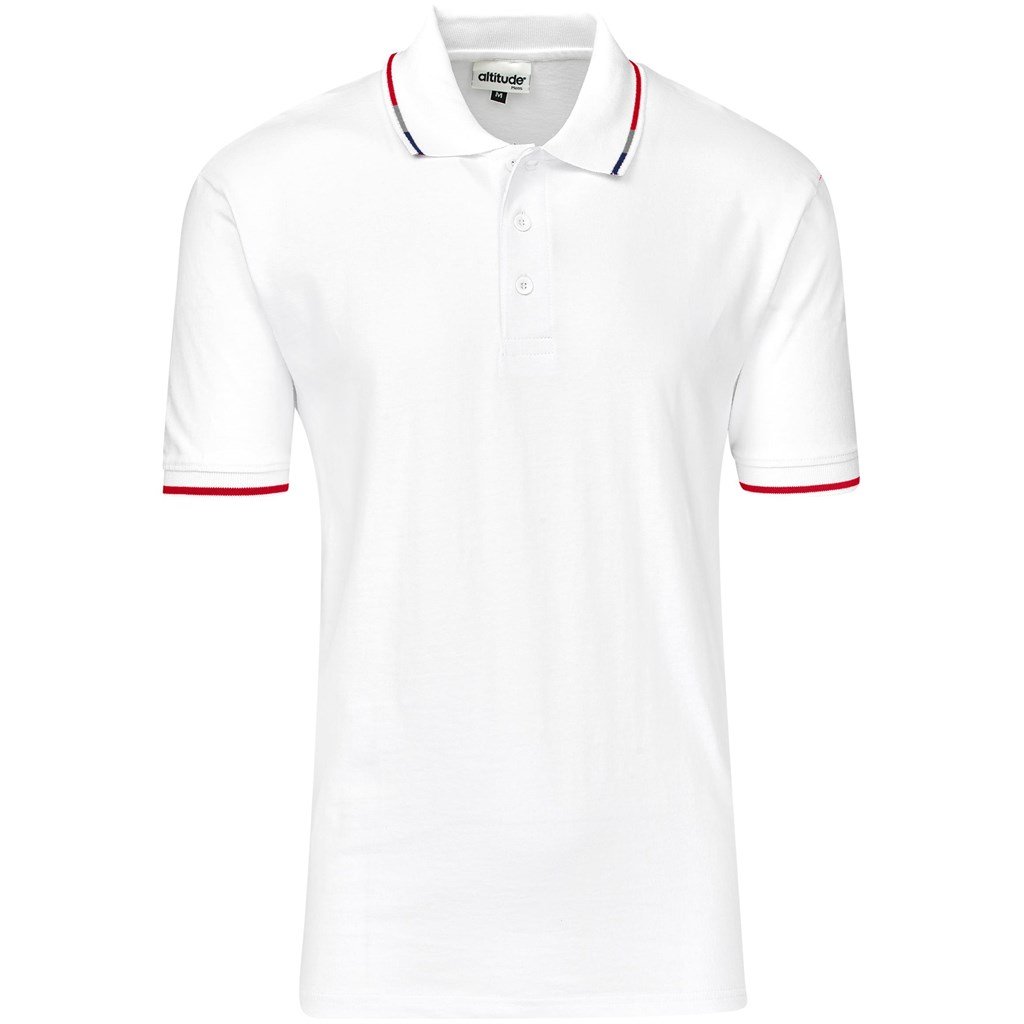 Mens Ash Golf Shirt - White - Image 5
