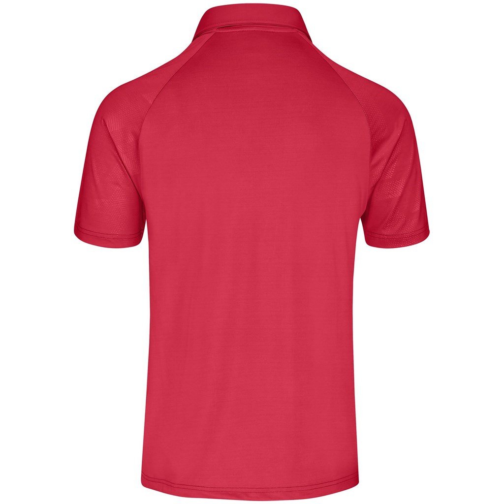 Mens Santorini Golf Shirt - Red - Image 2