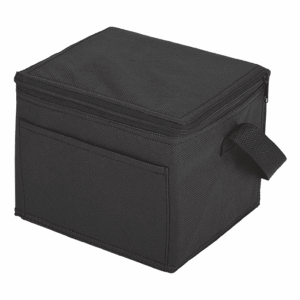 6 Can Cooler with Foil Liner and Pocket Non-Woven Foil Linin