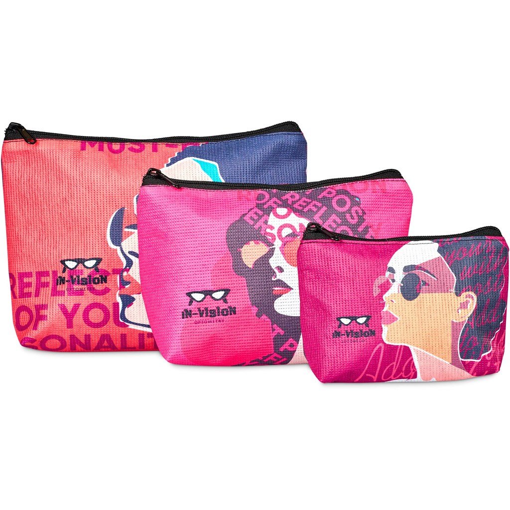 Hoppla Leanne Recycled PET Stitch-Bond Mini Toiletry Bag - Image 7