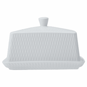 White Basics Diamonds Butter Dish