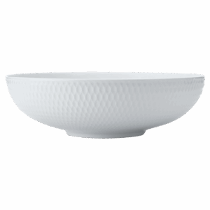 White Basics Diamonds Round Serving Bowl