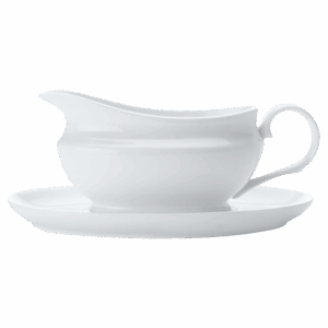 White Basics Gravy Boat and Saucer 550ml