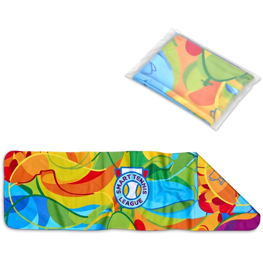 Pre-Production Sample Hoppla Relay Sports Towel - Double-Sided Branding