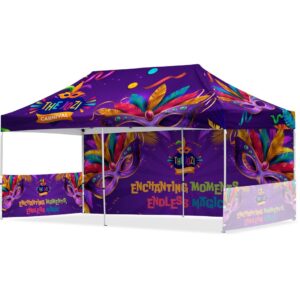 Coated Steel Sublimated Gazebo 6m x 3m - 1 Long Full-Wall Skin - 2 Short Half-Wall Skins