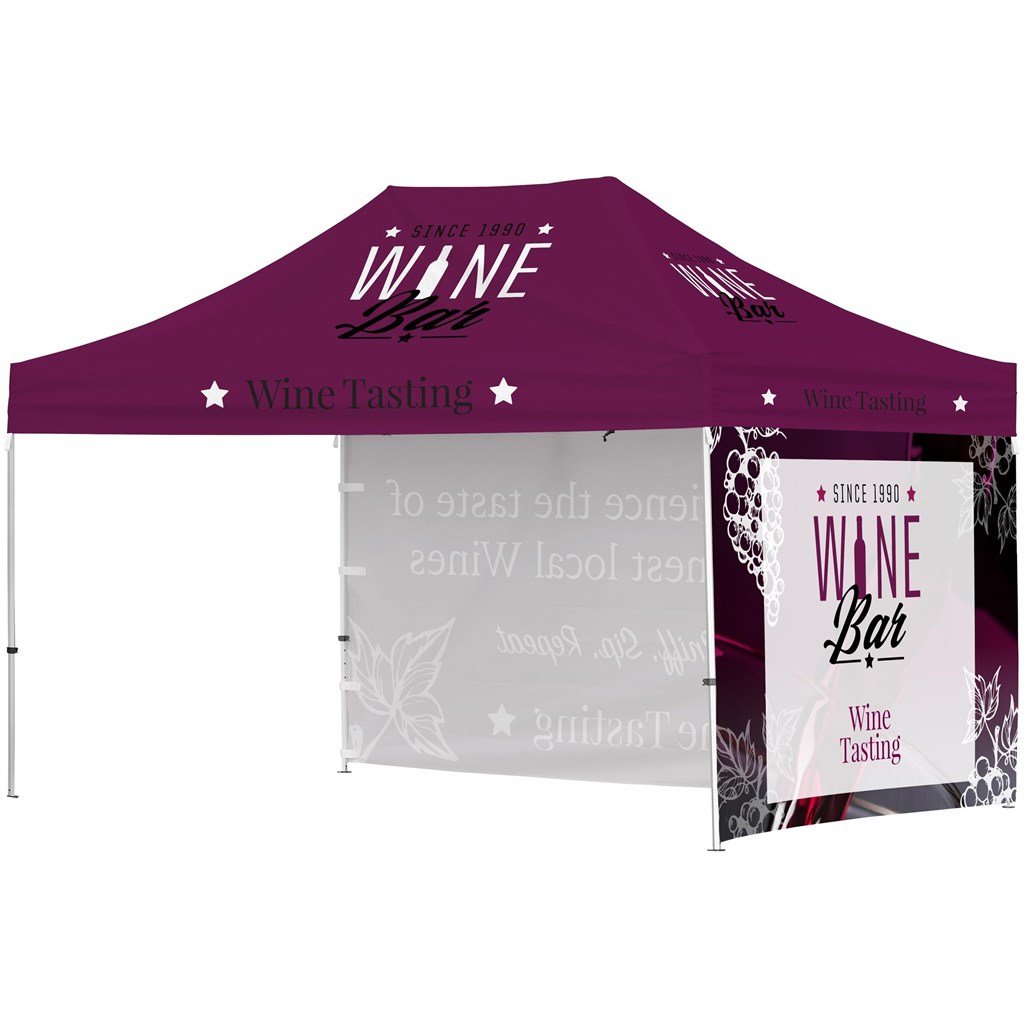 Ovation Sublimated Gazebo 4.5m X 3m - 1 Long Full-Wall Skin - 1 Short Full-Wall Skin - Image 6