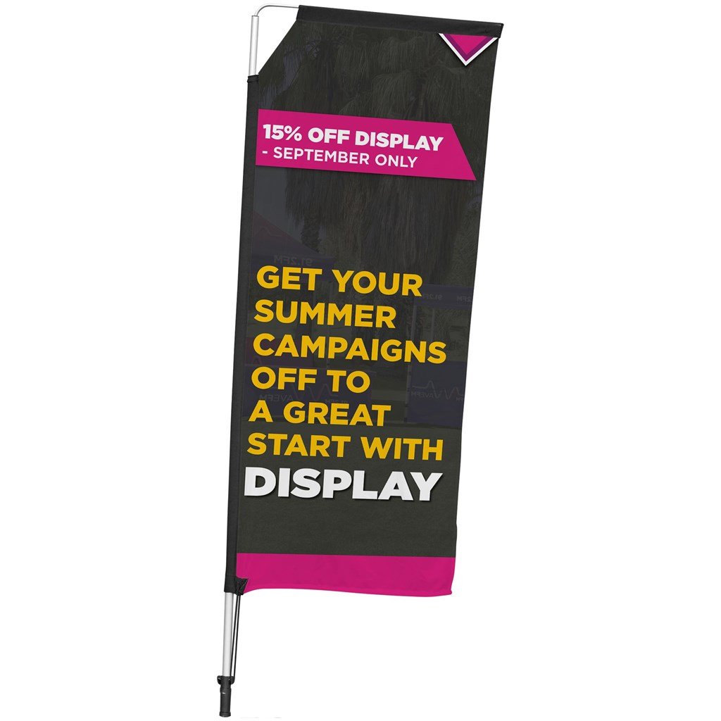 Legend 2M Sublimated Telescopic Double-Sided Flying Banner - 1 complete unit - Image 6