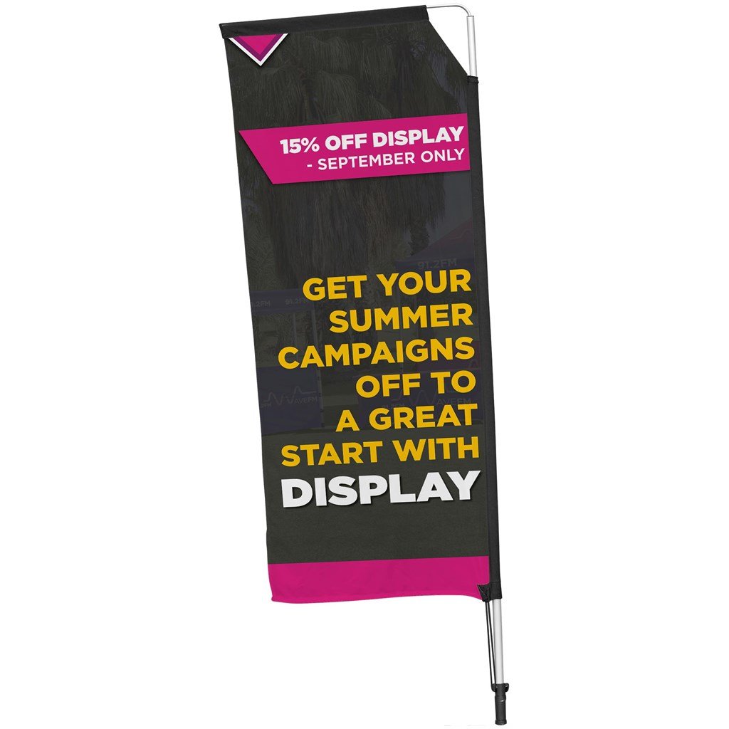 Legend 2M Sublimated Telescopic Double-Sided Flying Banner - 1 complete unit - Image 9