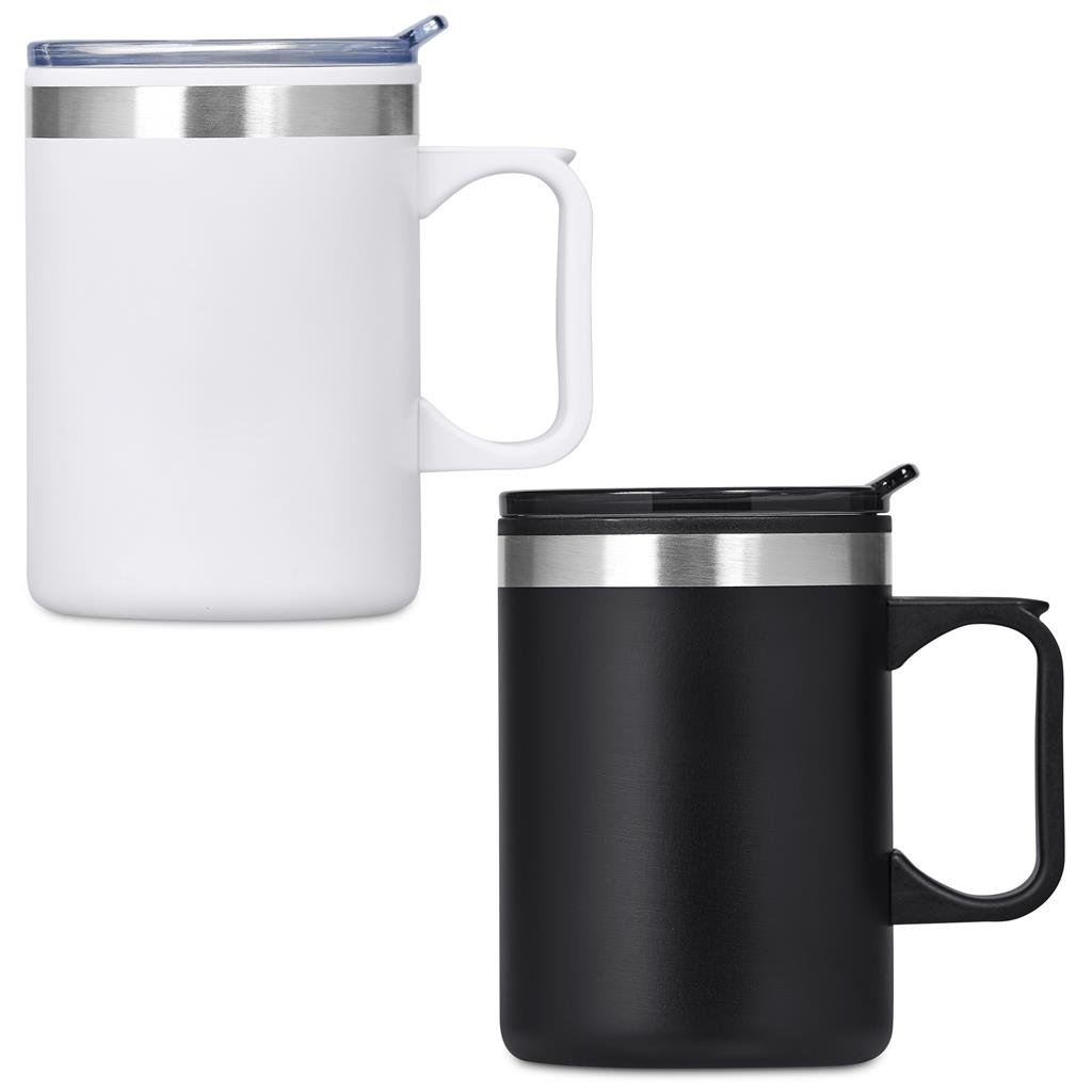 Kooshty Angelo Stainless Steel & Plastic Double-Wall Mug – 360ml - Image 2