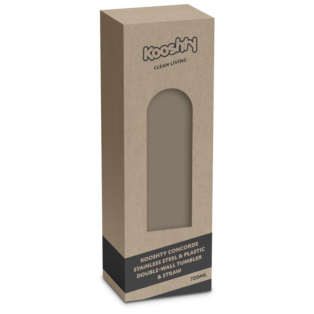 Kooshty Concorde Stainless Steel & Plastic Double-Wall Tumbler & Straw - 720ml - Image 3