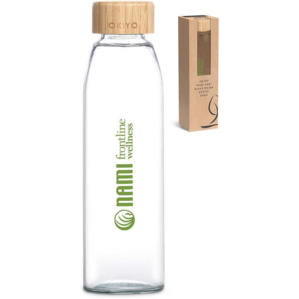 Okiyo Wabi-Sabi Glass Water Bottle - 500ml - Image 6