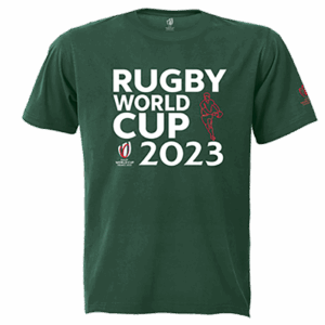160g Single Jersey Rugby World Cup 2023 Tee White Print Mens