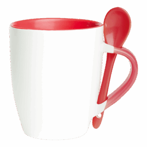 345ml Ceramic Mug with Spoon