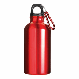 400ml Aluminium Water Bottle with Carabiner Clip