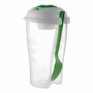 Salad Shaker with Salad Dressing Container and Fork