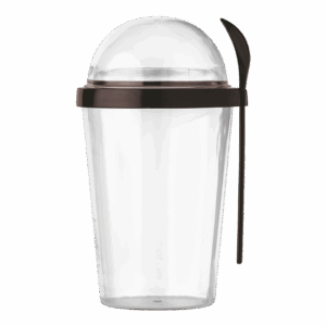 450ml Dual Compartment Breakfast Mug with Spoon