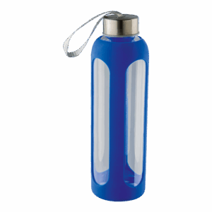 600ml Silicone Grip Water Bottle With Carry Strap