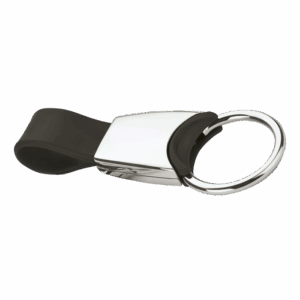 Metal Keychain with Silicone Strap