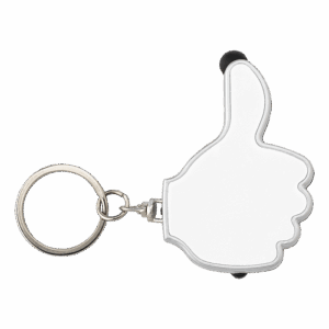 3 in 1 Thumbs Up Keychain with Stylus and LED Light