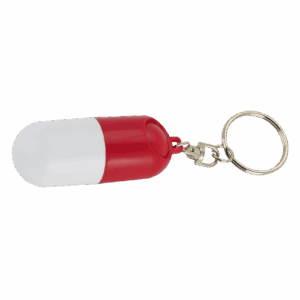 Capsule Shape Pill Box Keyring