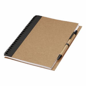 Colour Accented Spiral Notebook with Pen