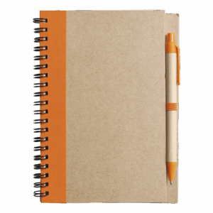 Recycled Spiral Notebook and Pen