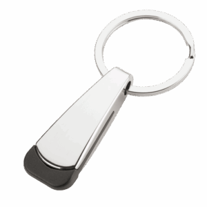 Tear Shaped Chrome Keychain