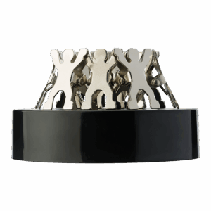 Magnetic Paperweight with Man Shaped Clips