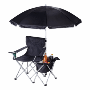 Camping Chair with Umbrella and Cooler