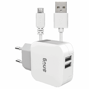Snug Home Charger With Micro USB Charge and Sync Cable