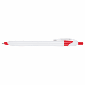 Slim White Barrel Ballpoint Pen