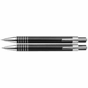 Lacquered Barrel Matching Ballpoint Pen and Clutch Pencil Se