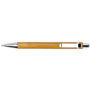 Bamboo Ballpoint Pen with Metal Trims