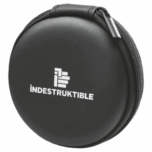 IND Aux Earphone with mic in round PU case