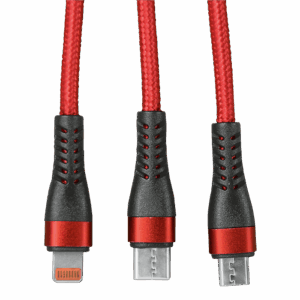 1.2m 3-In-1 Charger Cable Allum alloy and Braiding